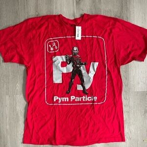 NWT Marvel Ant-Man Pym Particle Red Graphic Tee size XL